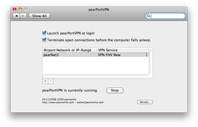 pearPortVPN screenshot